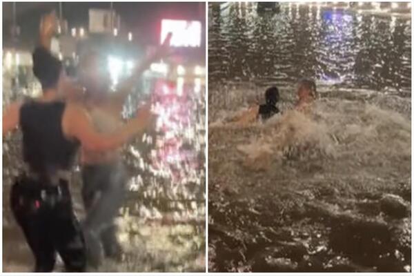 UDRI BRIGU NA VESELJE: Dve devojke skočile u bujicu na Autokomandi pa ZAPLIVALE, NEVERICA! (VIDEO)
