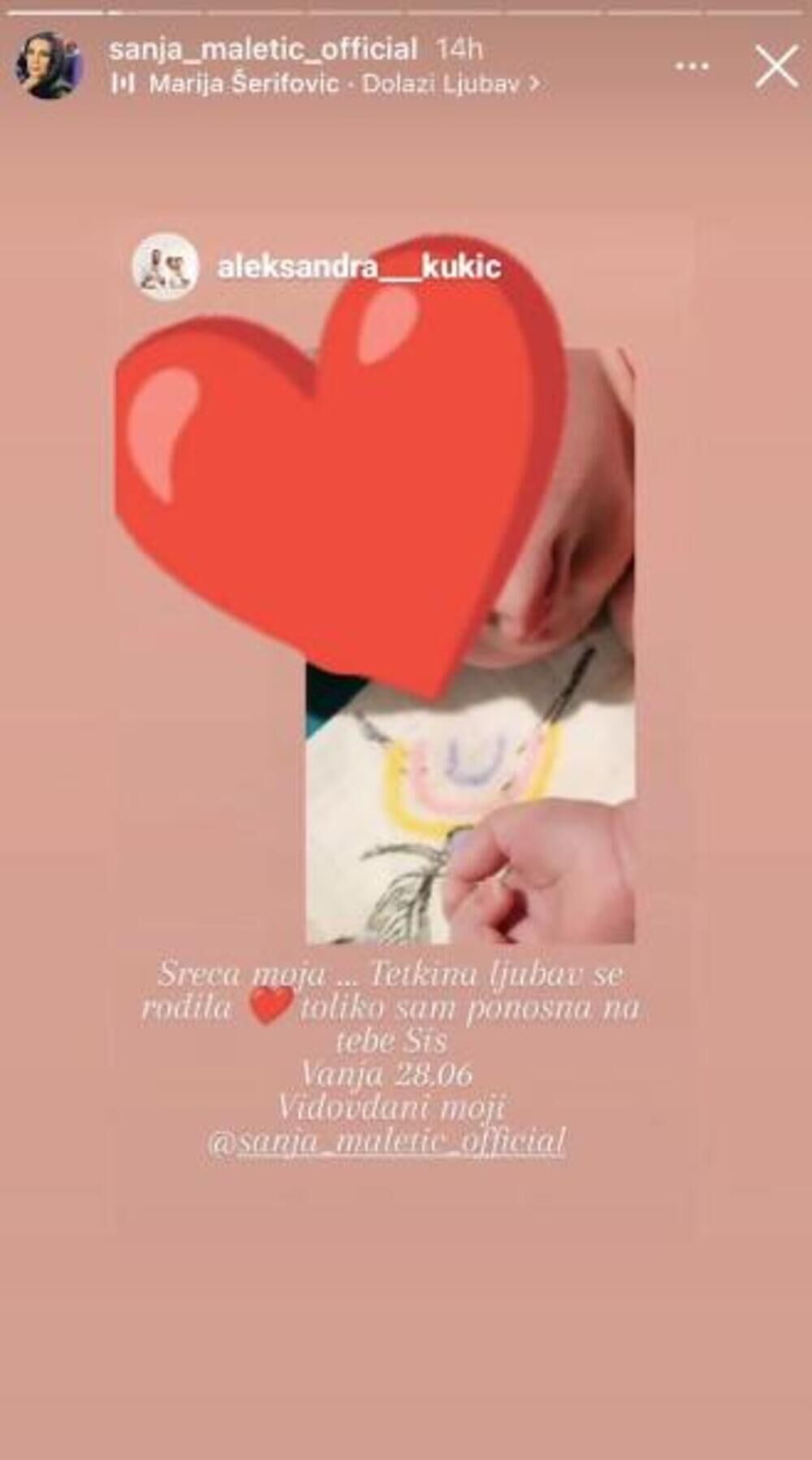 Objava Sanje Maletić nakon porođaja