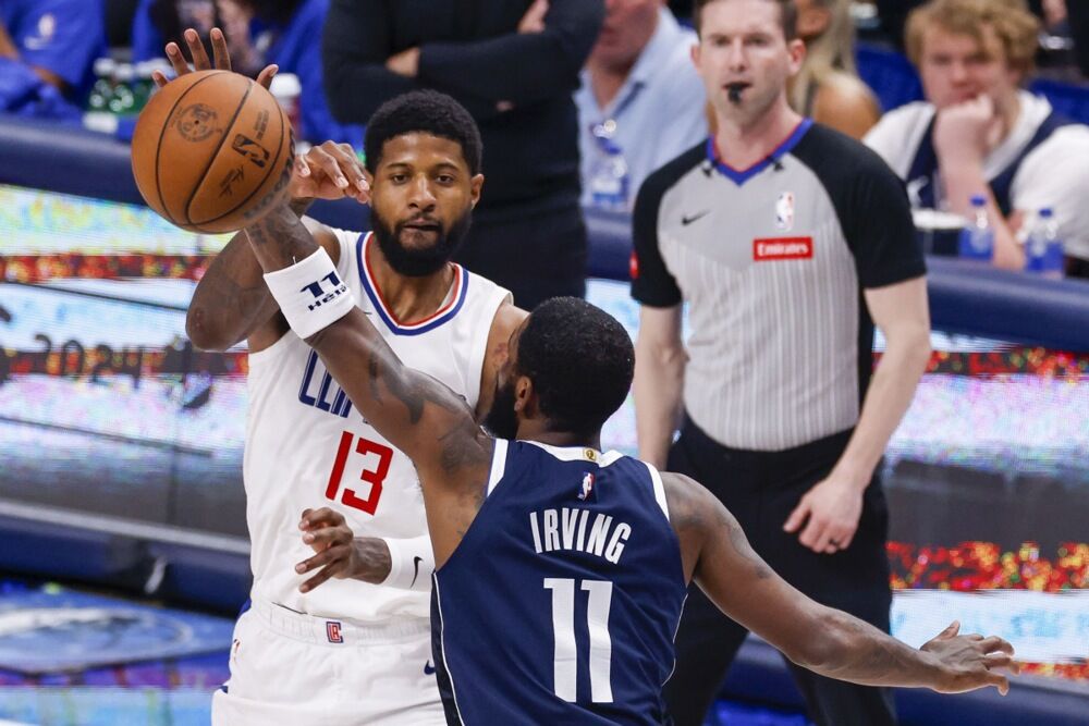 Pol Džordž na utakmici Dalas Maveriksa i Los Anđeles Klipersa u NBA plej-ofu sezone 2023/24