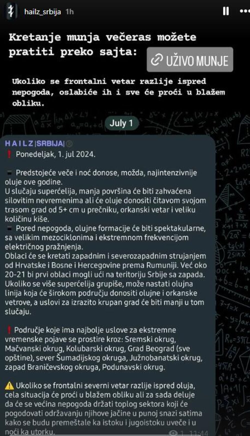 Hailz Srbija najava nevremena