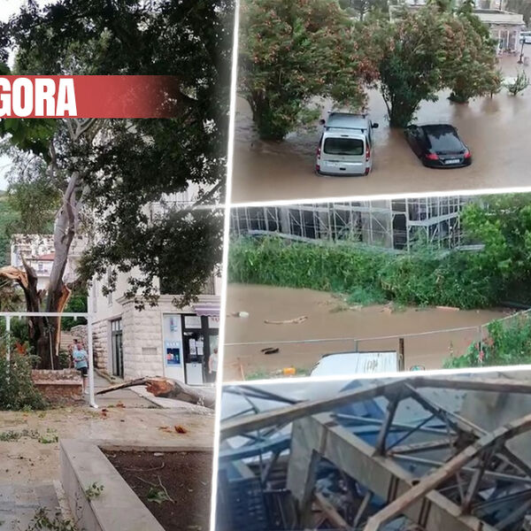 "SMRKLO SE KAO DA JE NOĆ, A ONDA JE KRENULO DA TUTNJI": Oluja razorila Crnu Goru - u Čanju stradao radnik! (VIDEO)
