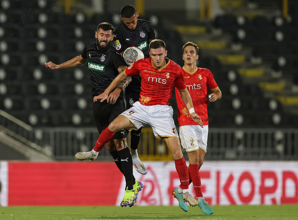 Detalj sa utakmice Napretka iz Kruševca i Partizana