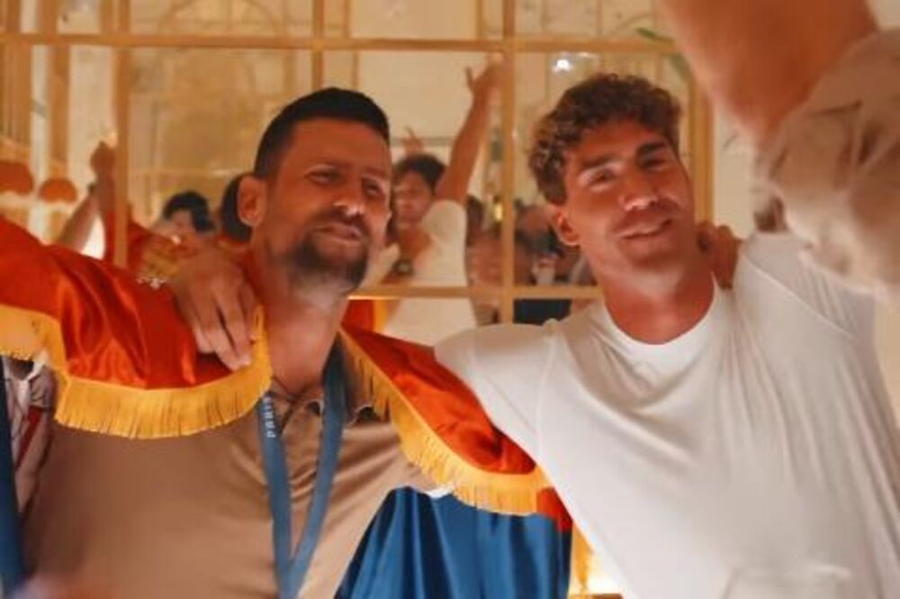 Dušan Vlahović i Novak Đoković