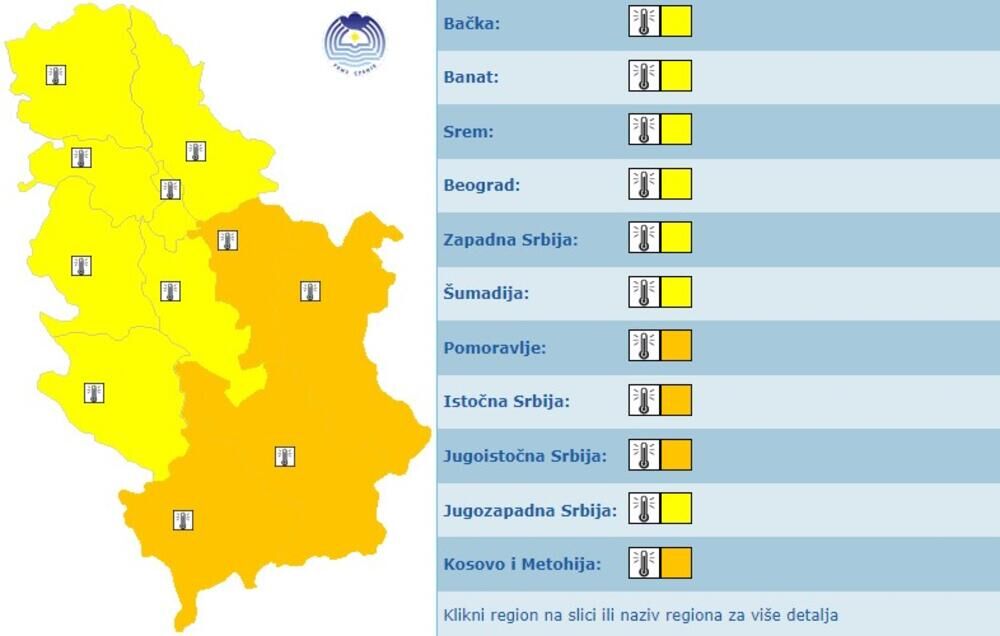 Prognozirane meteorološke pojave za datum:  10.08.2024.