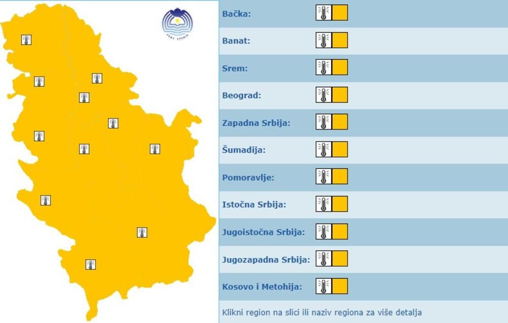 Prognozirane meteorološke pojave za datum:  11.08.2024.