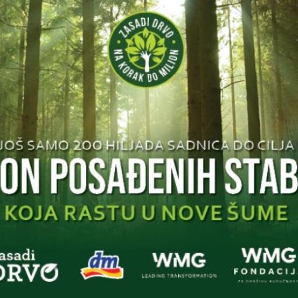 PROJEKAT ZASADI DRVO: U 6. ciklusu stižemo do cilja, a to je MILION POSAĐENIH STABALA KOJA RASTU U NOVE ŠUME