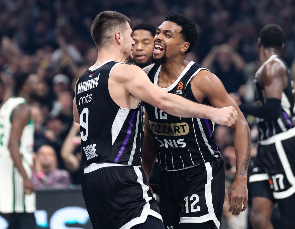 Vanja Marinković i Sterling Braun na meču protiv Panatinaikosa