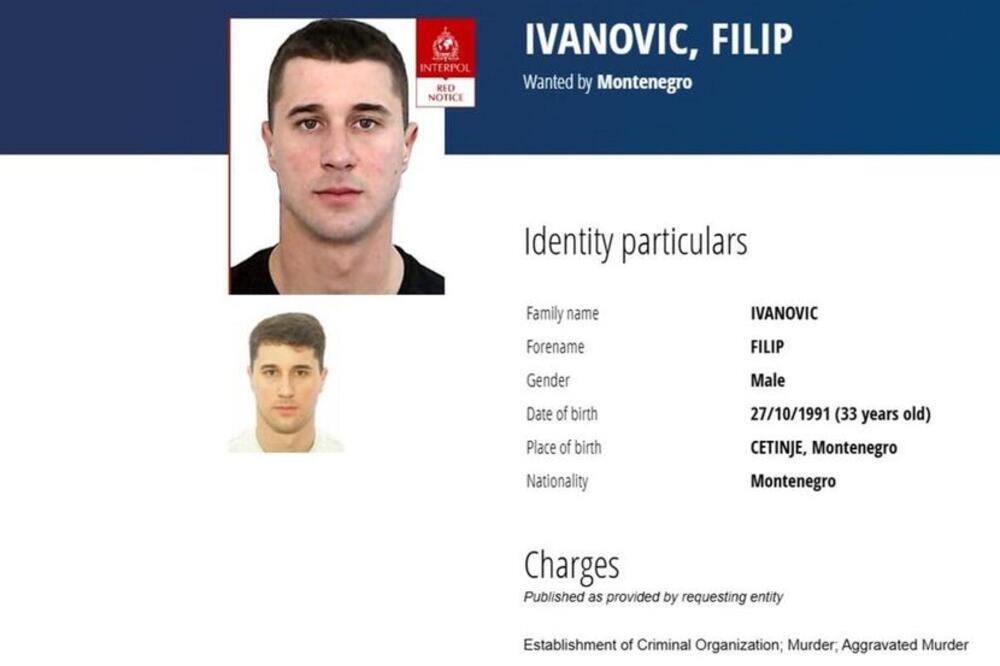 Raspisana crvena Interpolova poternica za Filipom Ivanovićem!