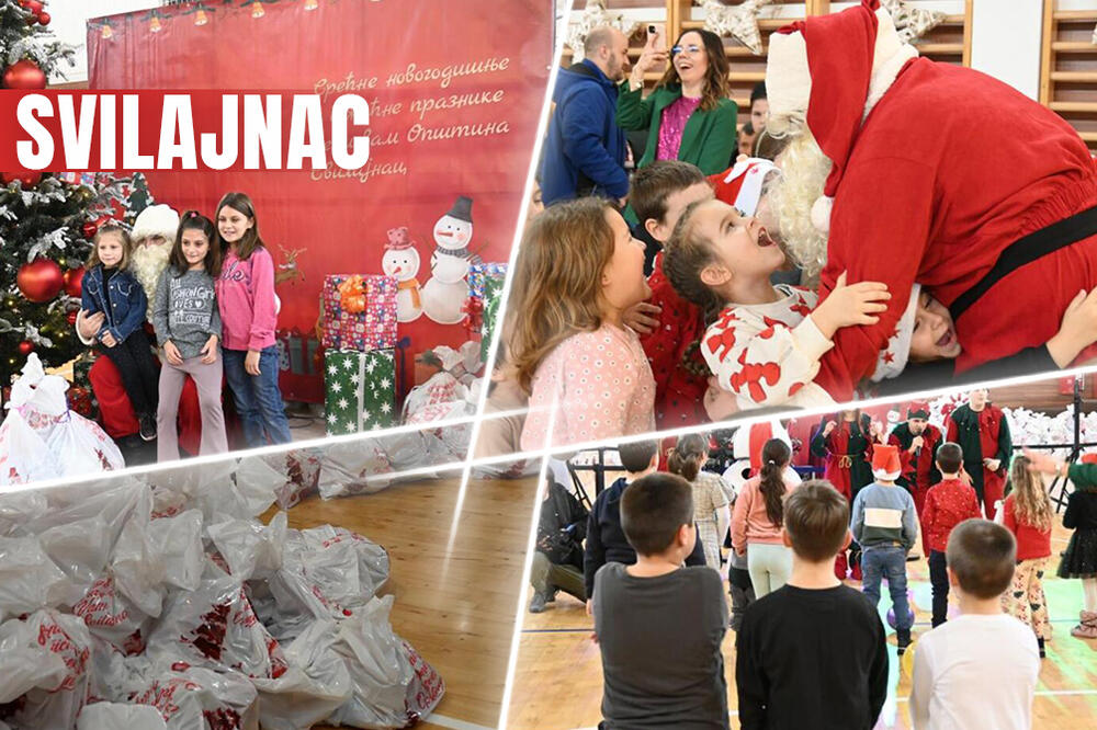 Najmlađim Svilajčanima ovo je omiljeno doba godine: Uživali u specijalnom novogodišnjem programu i paketićima FOTO