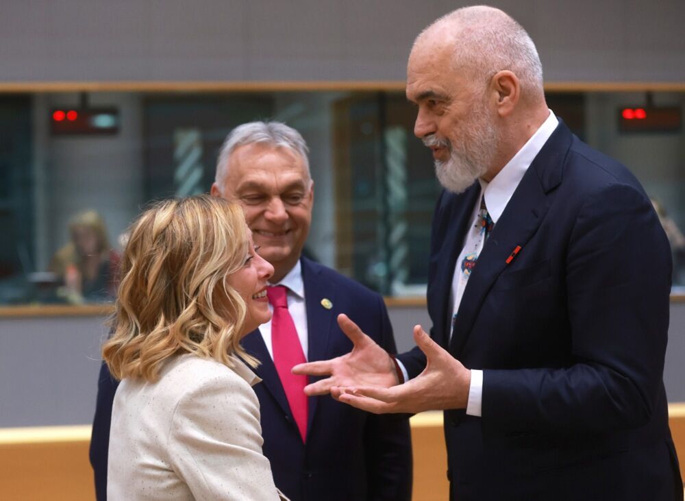 Edi Rama, Đorđa Meloni, Viktor Orban