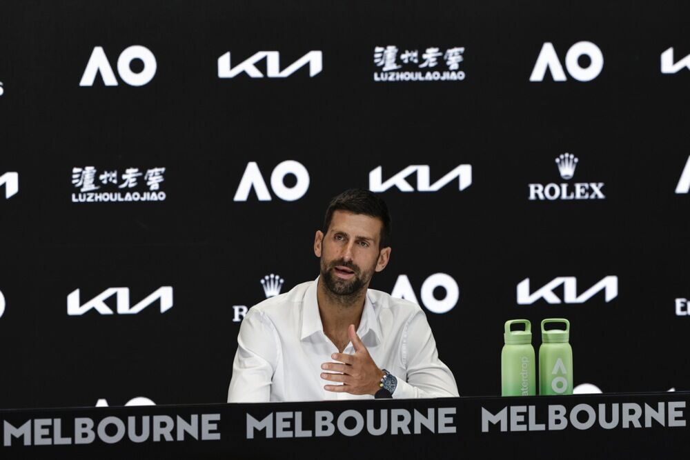 Novak Đoković na konferenciji za medije pred Australijan open