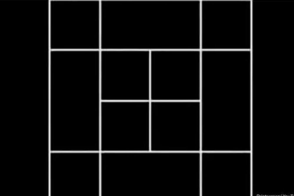 Koliko kvadrata ima na slici? Samo 4 odsto ljudi zna tačan odgovor iz prve, da li ste među njima (VIDEO)
