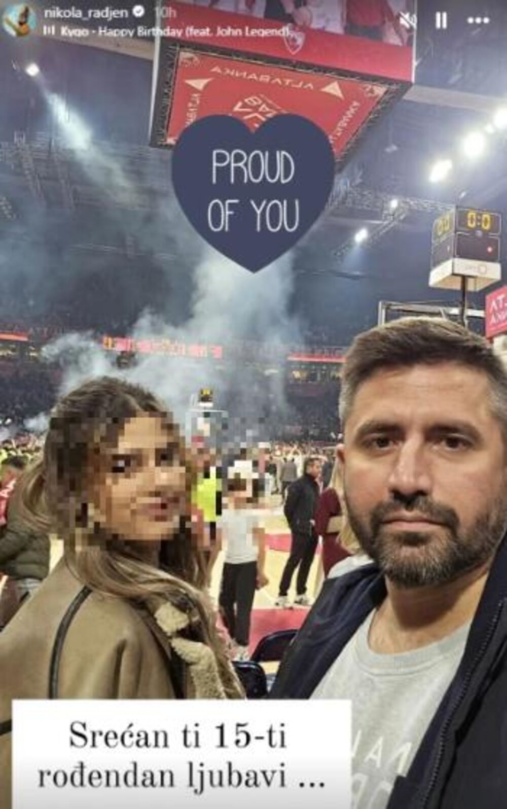 Nikola Rađen sa ćerkom