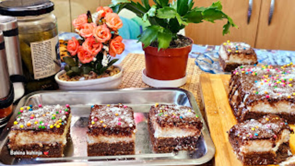 Kokos štangle na tacni