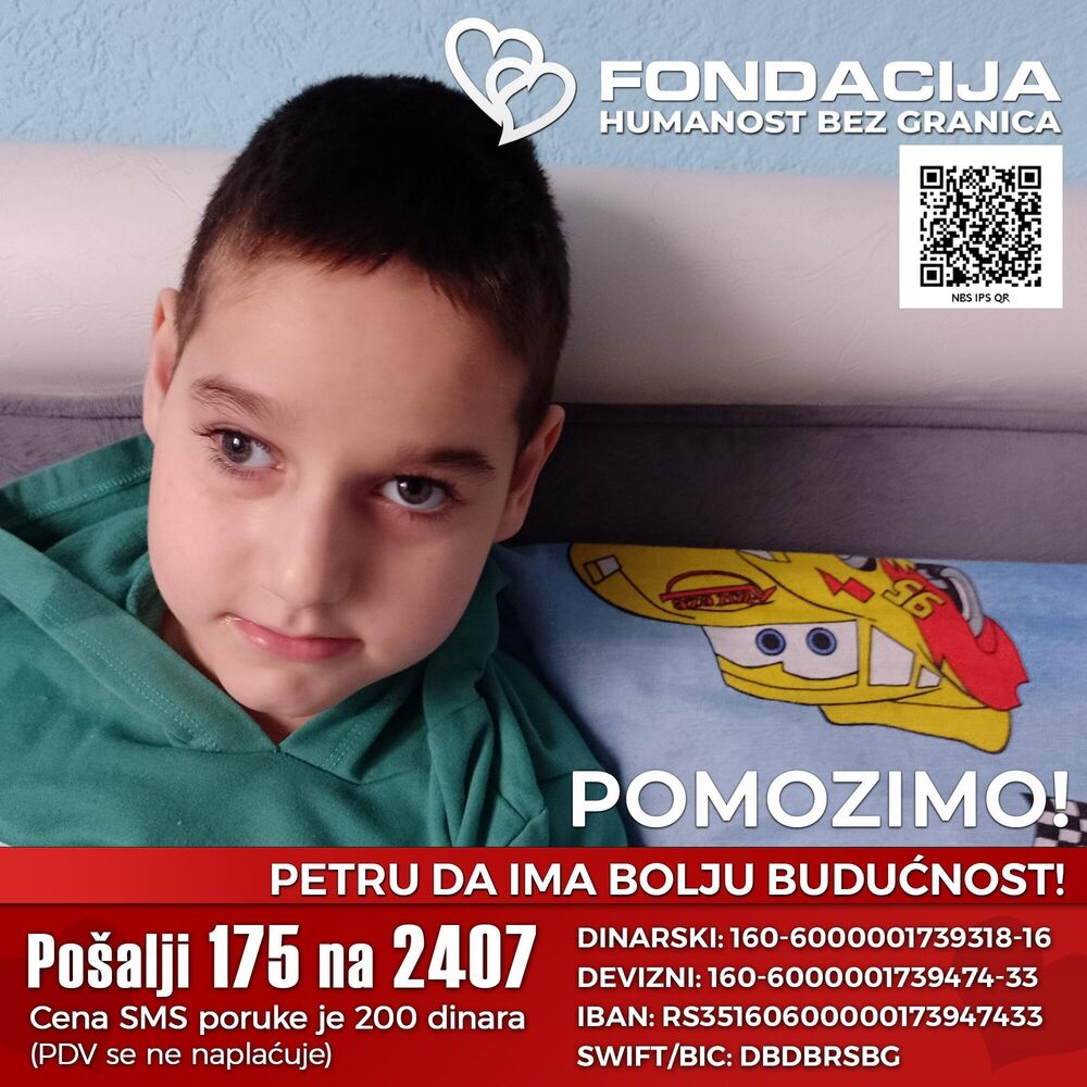 Pomozimo Petru Sebiću slanjem poruke 175 na 2407