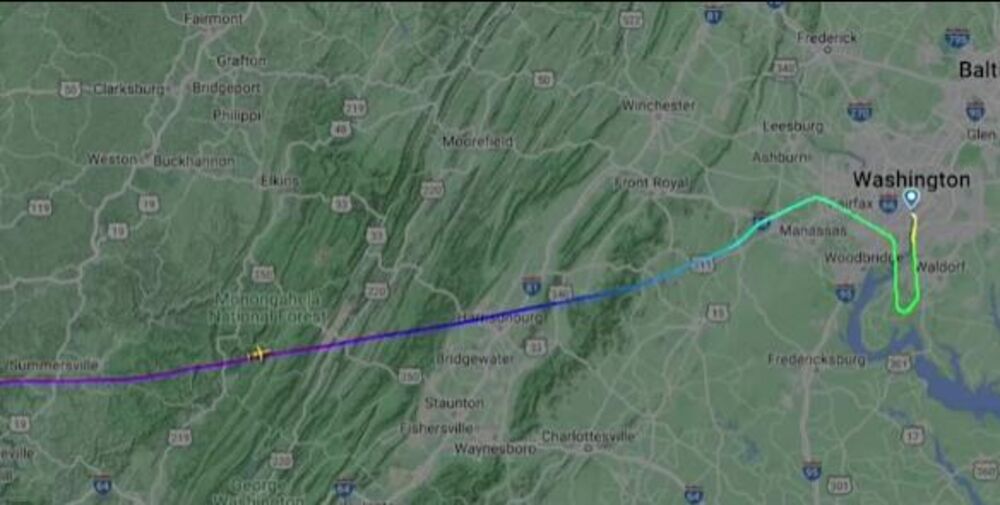 Pad aviona u Vašingtonu