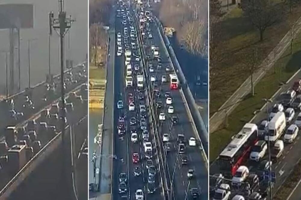 Opšti kolaps na Brankovom mostu: Na Gazeli ništa nije bolje, vozila svuda mile, vozači nervozni! (FOTO)