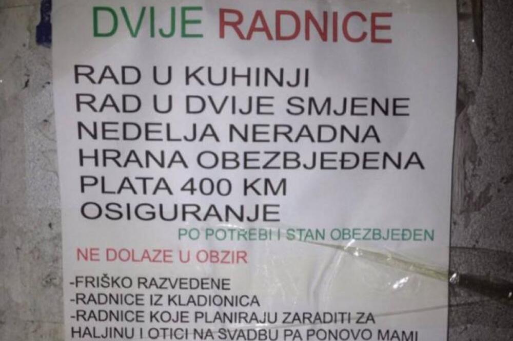 Oglas za posao u kuhinji šokirao ceo region: Vlasnik restorana traži radnice, naveo kakve žene ne želi!