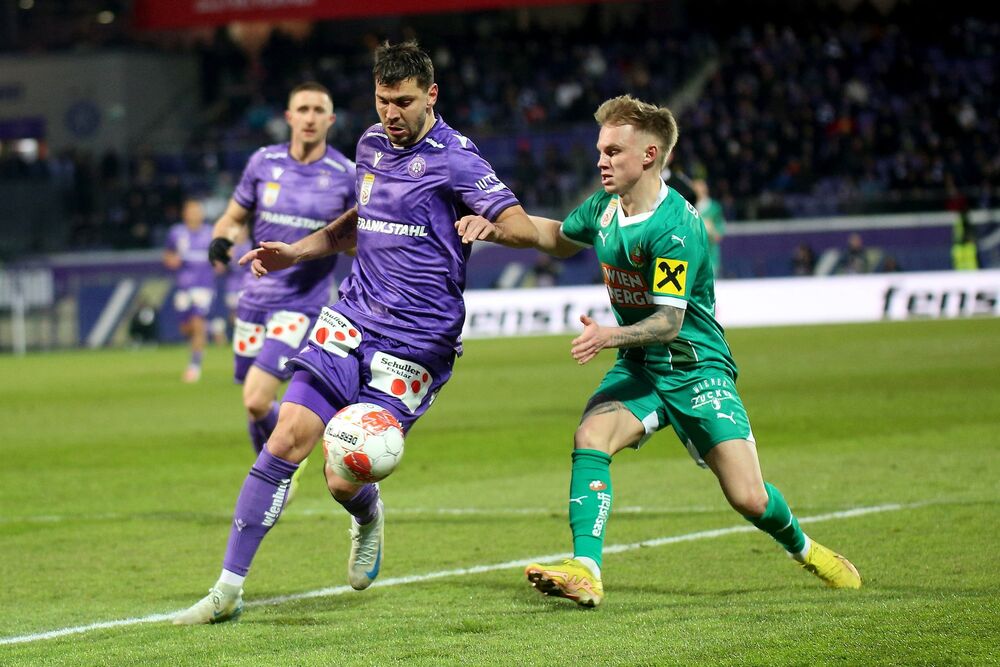 Aleksandar Dragović (levo) na utakmici Austrije i Rapida iz Beča