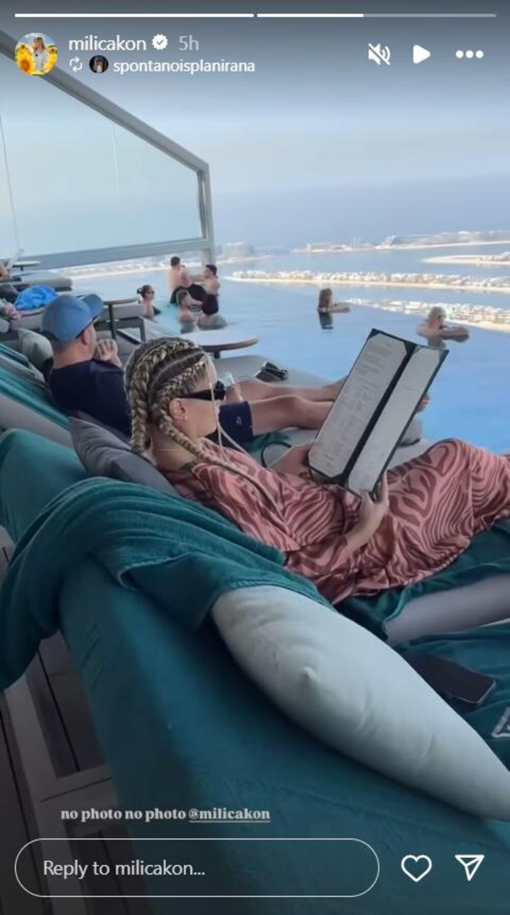 Izgleda da je Milica rešila da se odmori i napravi predah od snimanja