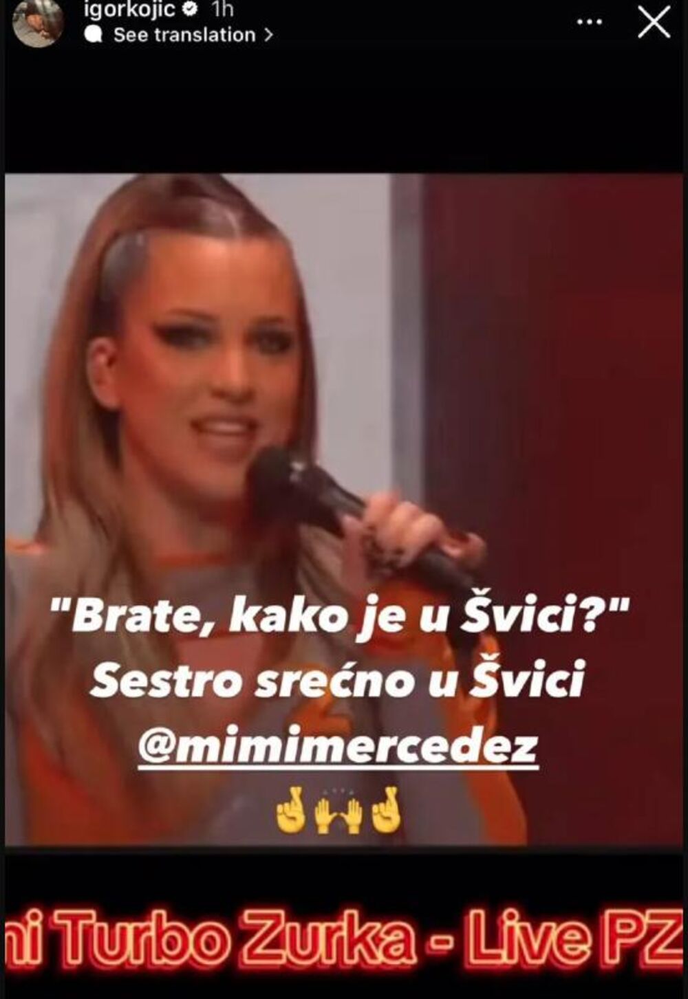 Igor prognozirao pobedu Mimi