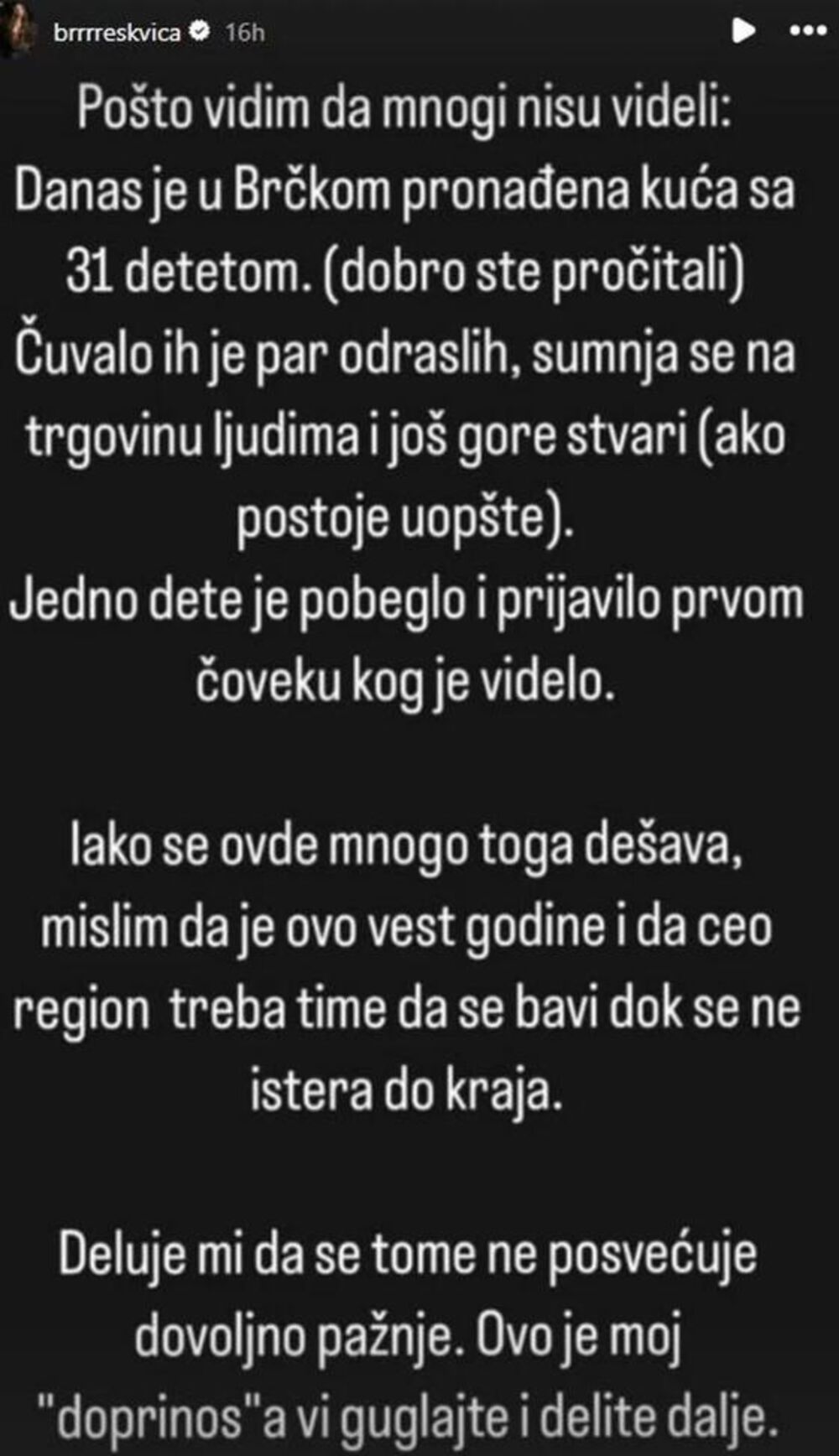 Breskvica o slučaju u Brčkom