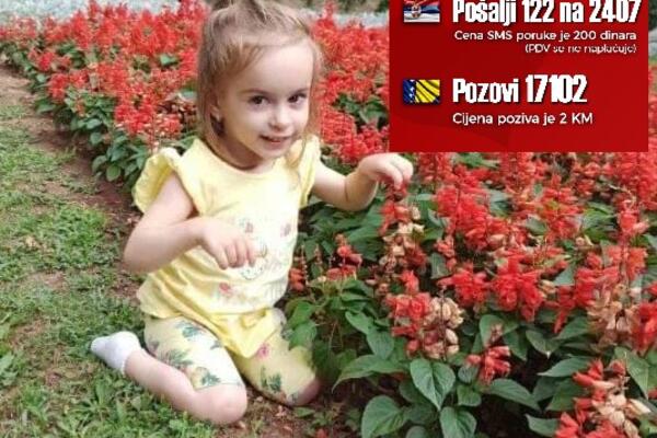 Nikolina (6) ne puzi, ne sedi i ne hoda: Pomozimo joj da stane na svoje noge slanjem 122 na 2407