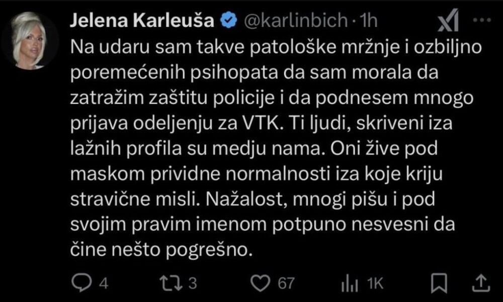 Otkrila i šta su joj pojedini pisali na mrežama