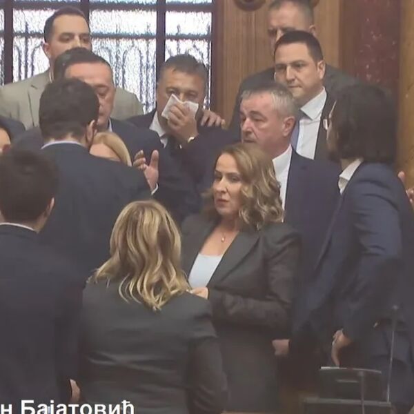 Poslanica Karanac pogođena u glavu! Haos u Skupštini ne prestaje