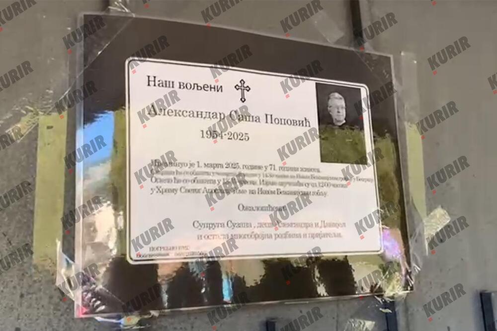 Osvanula umrlica na kući Saše Popovića! Evo ko ju je okačio i šta piše na njoj