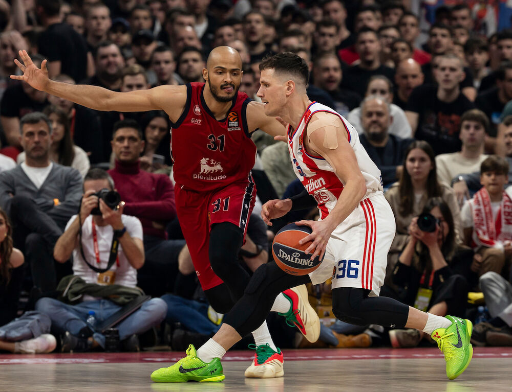 Detalj sa utakmice Crvene zvezde i Olimpije Milano
