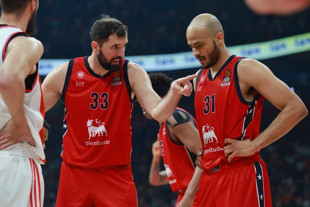 Nikola Mirotić i Ševon Šilds - košarkaši Olimpije Milano