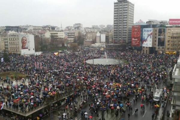 Protest u Beogradu: Studenti saopštili da je skup završen
