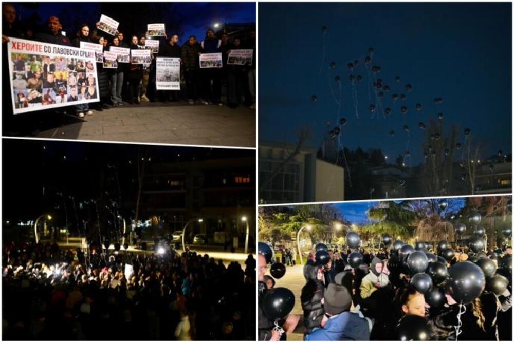 Narod se u Kočanima skupio nakon teške tragedije: Crni baloni pušteni u nebo