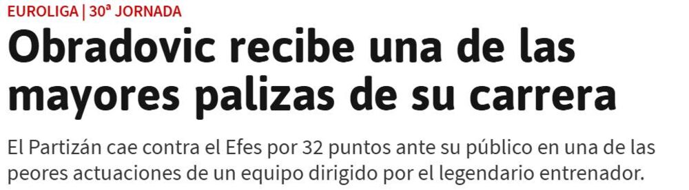 As, Španski As, KK Partizan