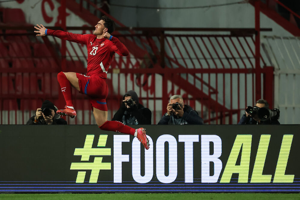 Dušan Vlahović, Fudbalska reprezentacija Srbije, Gol