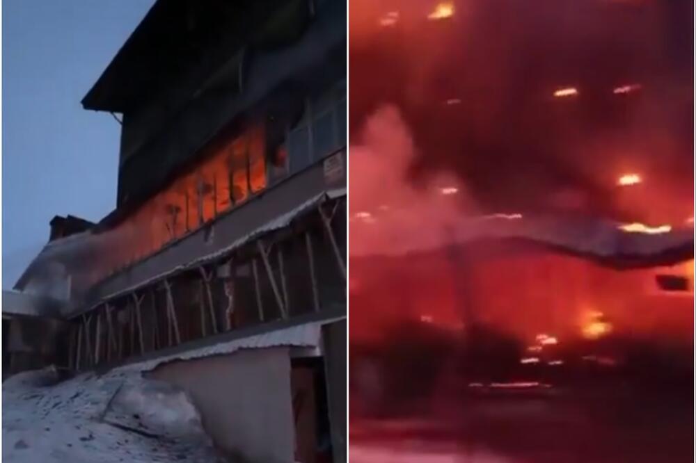 Ponovo požar u turskom ski centru: Snimci buktinje koja guta hotel su stravični, najmanje 1 osoba stradala (VIDEO)