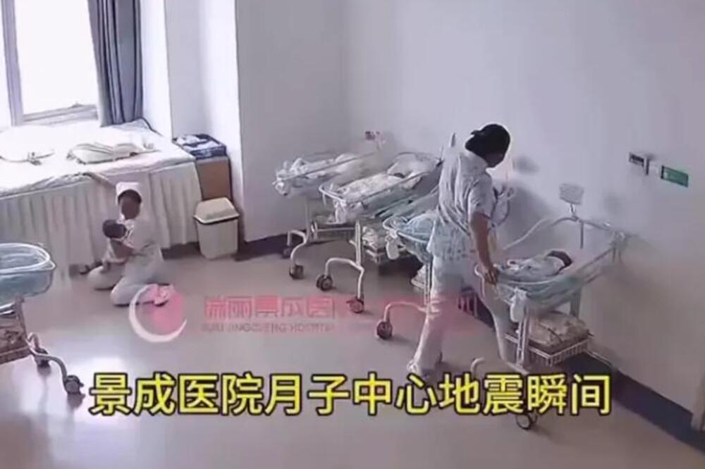 Stravična scena iz porodilišta usred zemljotresa: Dok se sve oko njih trese, pogledajte šta rade babice (VIDEO)