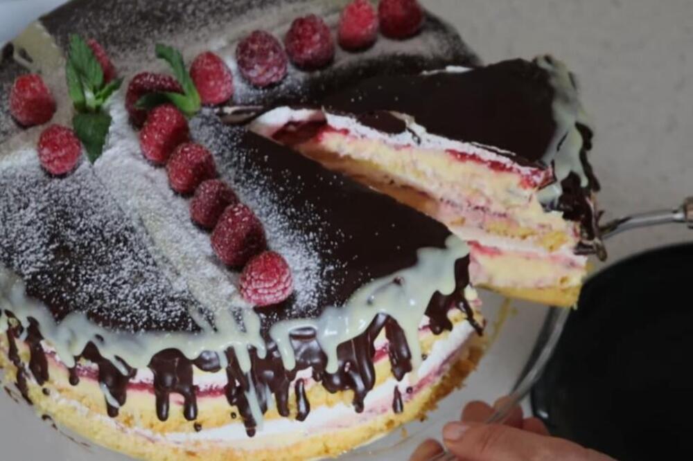 Žuta voćna torta je idealna za proleće! Lagan fil koji klizi, puna voća, vlažna i osvežavajuća! Pravi se za čas!