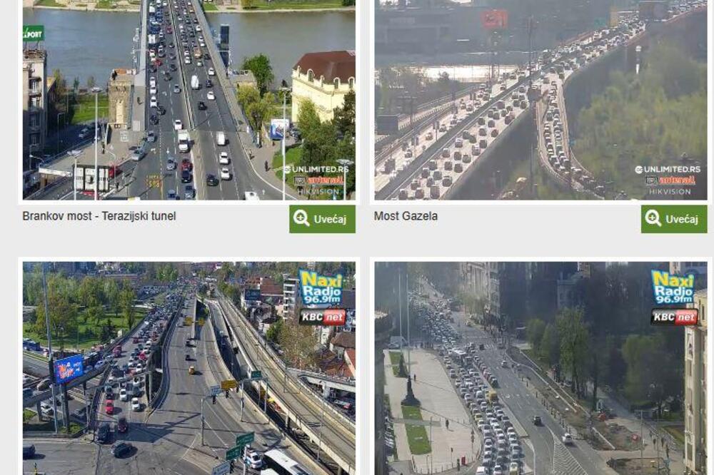 Ogromne gužve u Beogradu, saobraćaj mili: Nema kiše, nema snega, ali sve stoji!? Kolaps prvog radnog dana (FOTO)