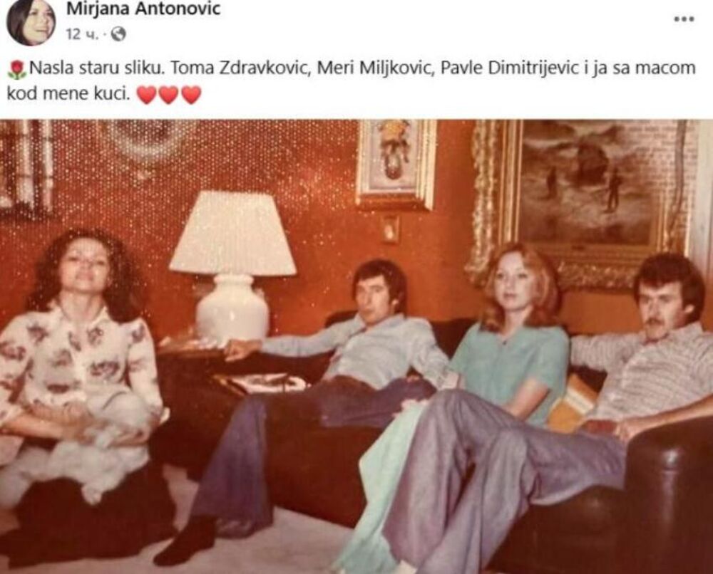 Mirjana je podelila fotografiju na Fejsbuku iz prošlosti