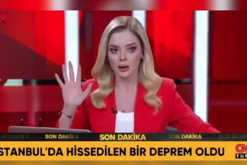 Voditeljka na ivici suza, drži se za sto dok sve oko nje podrhtava: Isplivao snimak koji je nastao usred potresa
