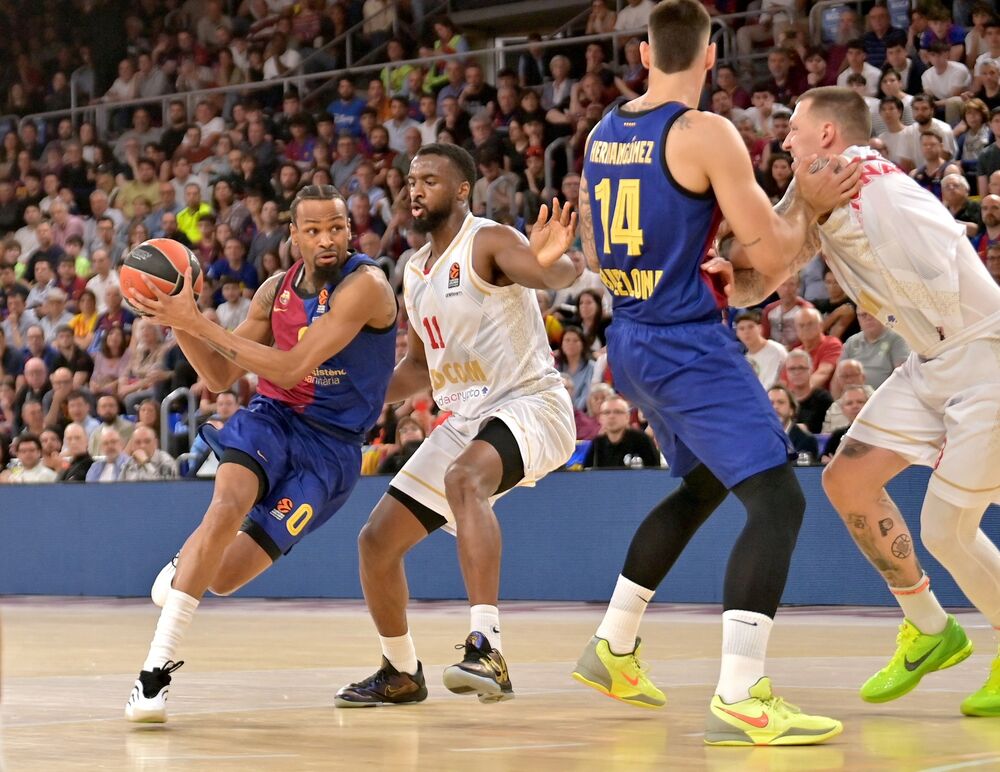 Detalj sa jedne od utakmica Barselone i Monaka u plej-ofu