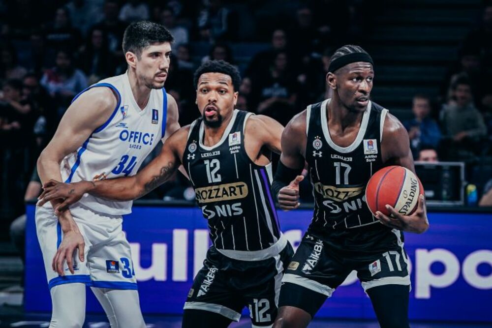 Detalj sa prvog meča četvrtfinala plej-ofa između Partizana i Igokee