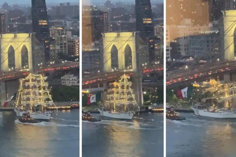 Previše uznemirujući za gledanje: Ovo je trenutak kada je brod udario u most u Njujorku (VIDEO NIJE ZA MALOLETNE)