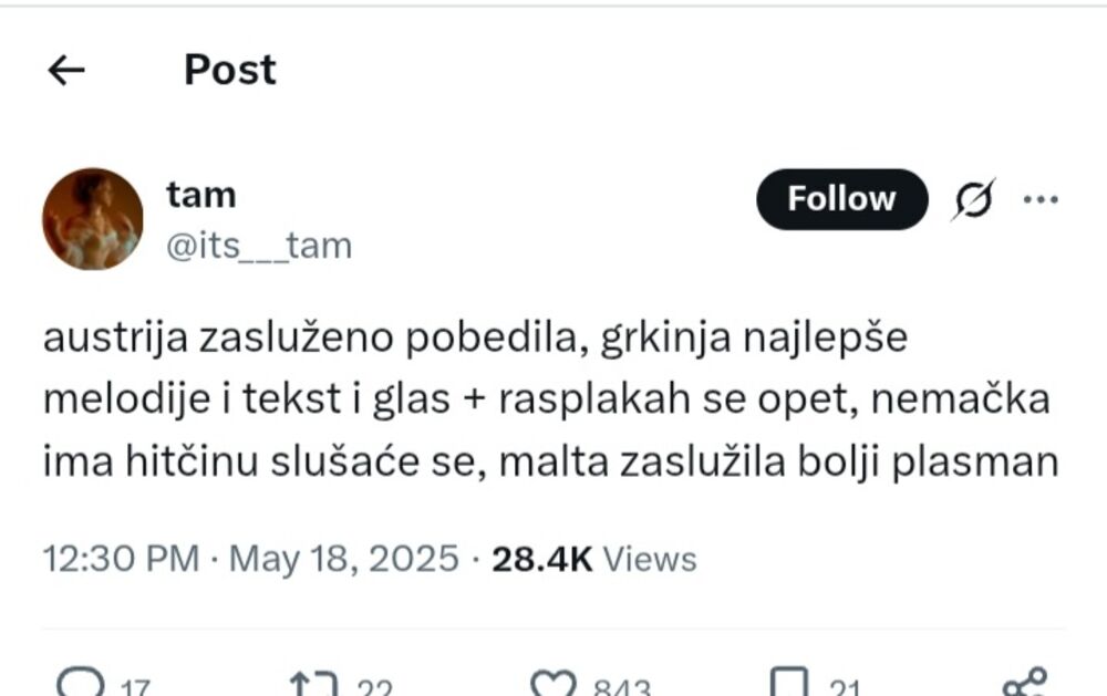 Pevačica je prokomentarisala predstavnike nekih zemalja