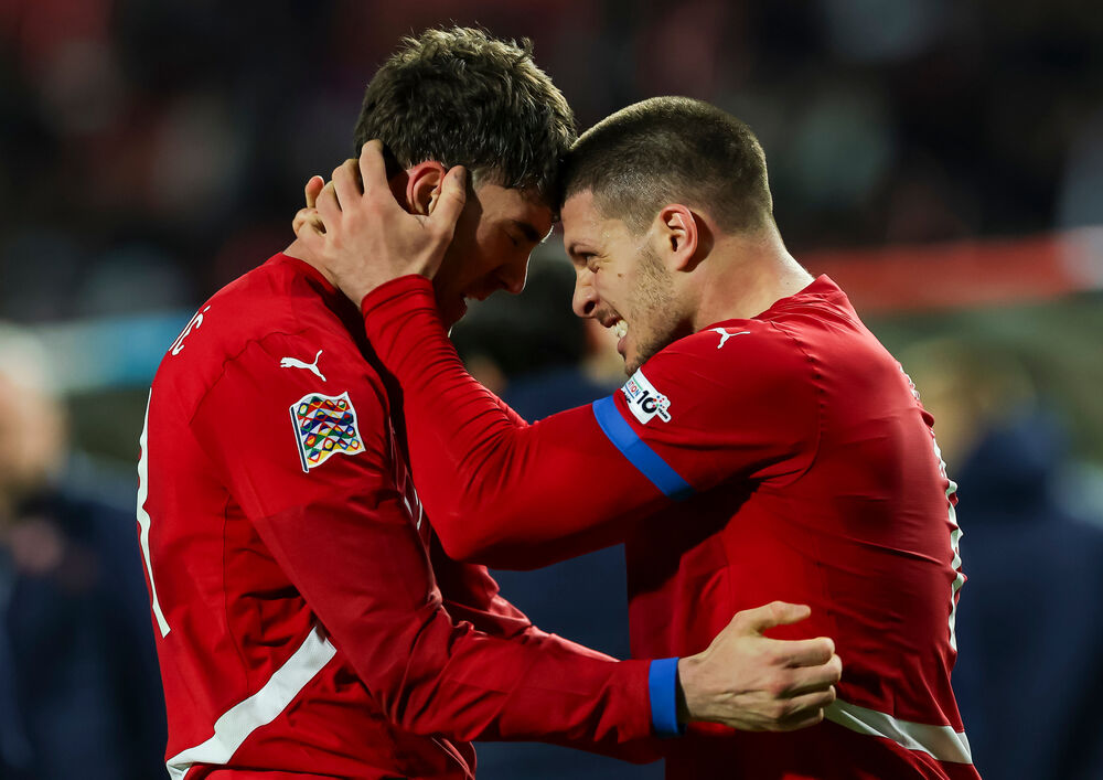 Dušan Vlahović i Luka Jović