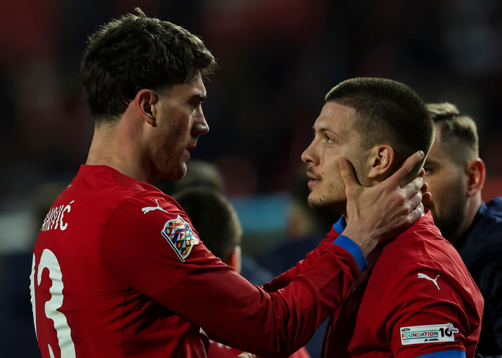 Dušan Vlahović, Luka Jović, Fudbalska reprezentacija Srbije