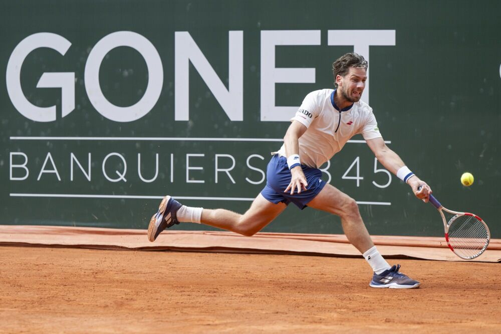 Kameron Nori na meču protiv Novaka Đokovića u polufinalu turnira u Ženevi