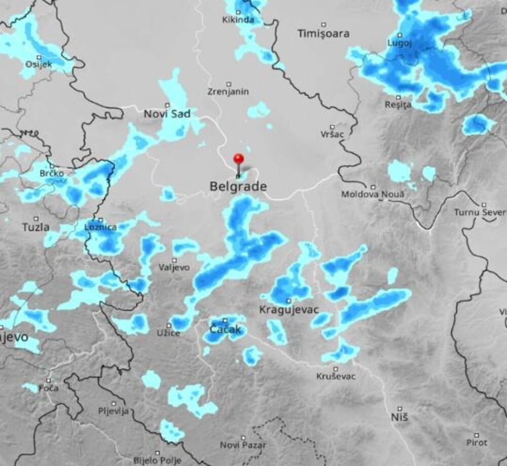 Kretanje nevremena u 17 sati